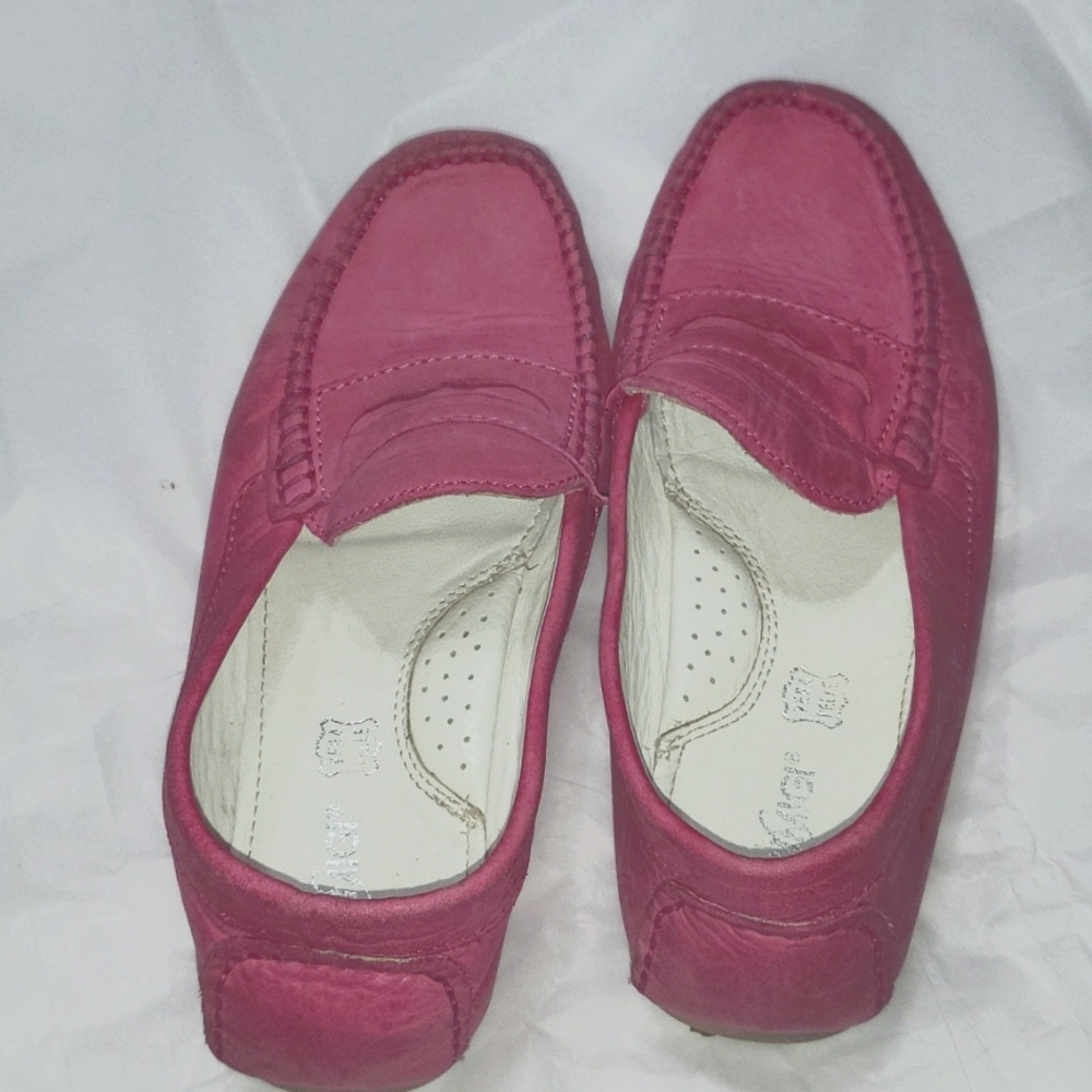 Primigi Fuchsia pink leather loafers Slip on Girls Youth size 2.5 EU size 34 New - Picture 7 of 13
